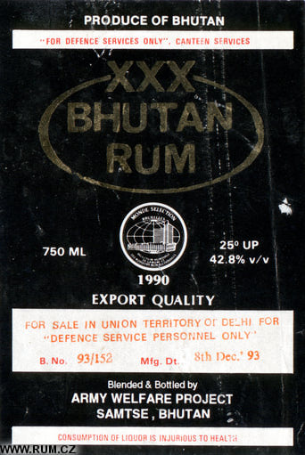 Xxxbhutan - Rum von Samtse Distillery / Army Welfare Project - Bhutan - Peters  Rumetiketten