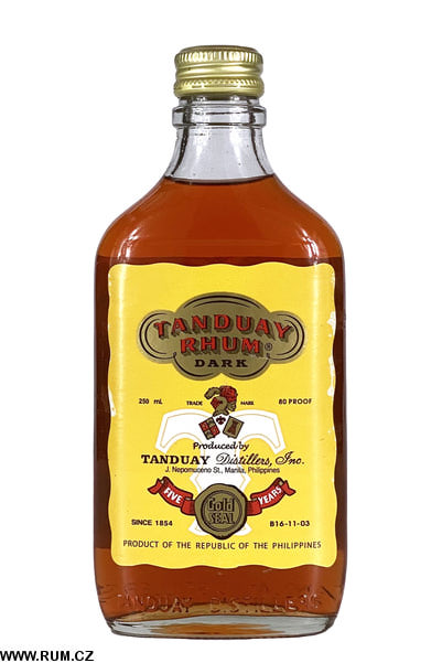 Rum od Tanduay Distillers - Filipíny - Petrovy rumové etikety