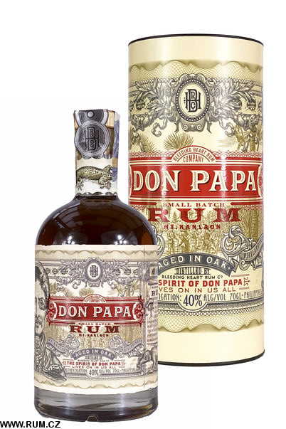 Don Papa Rum 10 year old - Small Batch from the Philippines - 43% -  Bleeding Heart Rum Company, don papa 