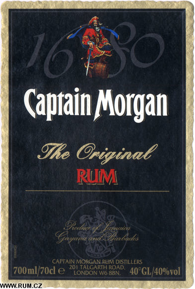 Rum by Captain Morgan Rum Distillers - United Kingdom - Peter\'s Rum Labels